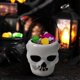 thumbnail image 3 of Mini Witch Cauldron Candy Bucket With Handle Plastic Cauldron Halloween Candy Holder Pot Skull Heads, 3 of 5