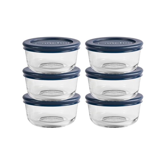 Recipientes de vidrio Anchor Hocking, 1 taza, juego de 6