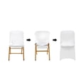 thumbnail image 5 of Muka Folding Chair Covers, Stretch Spandex Banquet Chair Cover for Wedding Event Party-Black, 5 of 6