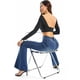 thumbnail image 5 of Jeans acampanados elásticos con curvas de forma completa para mujer Blue Bootcut Jeans 2, 5 of 5
