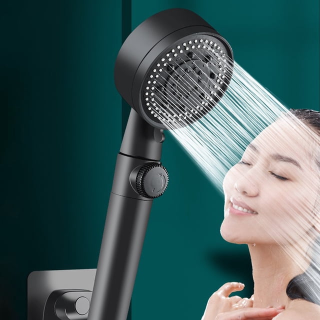SuoKom Turbo Shower Head Home Bath Shower Nozzle Water Heater Filter Shower ,5 Bathing Modes, One Pressurised Water Stop Function Shower Head.