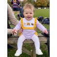thumbnail image 3 of Cjfdfy Newborn Baby Girl Game Day Fall Outfit Animal Football Season Stripe Long Sleeve Ruffled Bow Collar Romper Infant Cute My First Football Season Fall Winter Clothes 0-18M, 3 of 9