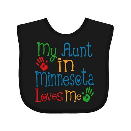 

Inktastic My Aunt in Minnesota Loves Me Gift Baby Boy or Baby Girl Bib