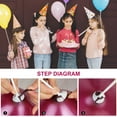 thumbnail image 5 of Pack de 100 globos reutilizables, palitos de plástico, palitos de globos reutilizables, palitos porta globos, para decoración, fiesta de cumpleaños, boda, accesorios de celebración JFHHH pequeña, 5 of 5