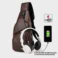 thumbnail image 6 of Admvng Crossbody Daypack for Men Slim Chest Backpack Man Purse Small Shoulder Bag for Travel Hiking, 6 of 6