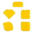 thumbnail image 1 of Juego de 5 Espátulas Profesionales de Silicona y Acrílico - Rasqueta para Juntas Perfectas - Amarillo, 1 of 5