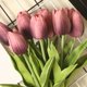 thumbnail image 3 of Bearachild Mini flor artificial, lirio único, tulipán, flor monarca, flor falsa de PU, decoración para el hogar y la Oficina, decoración para Flores artificiales morado oscuro Bearachild HA6563-13B, 3 of 6