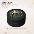 thumbnail image 2 of Yiaed Green Forest Dinosaur Print Travel Jewelry Case Bridesmaid Gift Boxes Jewelry Travel Organizer Small Round Jewelry Box Mini Storage-Black, 2 of 7