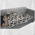 thumbnail image 5 of Coffee Soft Flannel Fleece Blanket, Mugs Teacup Modern Pastel Cafe Drinking Beverage Graphic Repetition, Cozy Plush for Indoor and Outdoor Use, 50" x 60", Pink Pale Taupe Dark Grey, by Ambesonne, 5 of 5