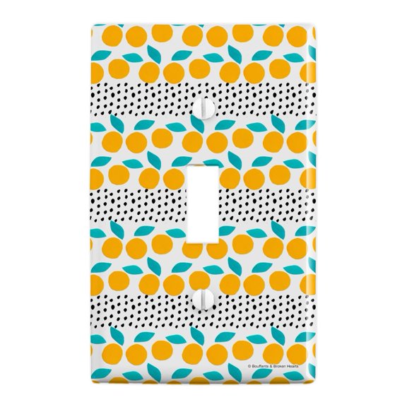 Citrus Dots Pattern Plastic Wall Decor Toggle Light Switch Plate Cover