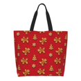 thumbnail image 1 of Fotbe Gingerbread Man Bolsa Tote Estética de Lona con Estampado para Mujer - Bolsa Reutilizable de Hombro Casual para Vacaciones, Compras, Trabajo y Gimnasio, 1 of 8