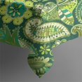 thumbnail image 5 of Green Pioneer Flower and Paisley Pattern Square Tablecloth,Waterproof Square Table Cover,Wipeable Spillproof Washable Table Cover for Home Kitchen Party Decor 42"X42"(107x107cm), 5 of 6