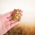 thumbnail image 3 of Oso de Ramo de Abrazo de Bolsillo Pequeño, Oso de Ramo Floral en Miniatura, Regalo para Amigos el Día de Graduación Naranja, 3 of 5