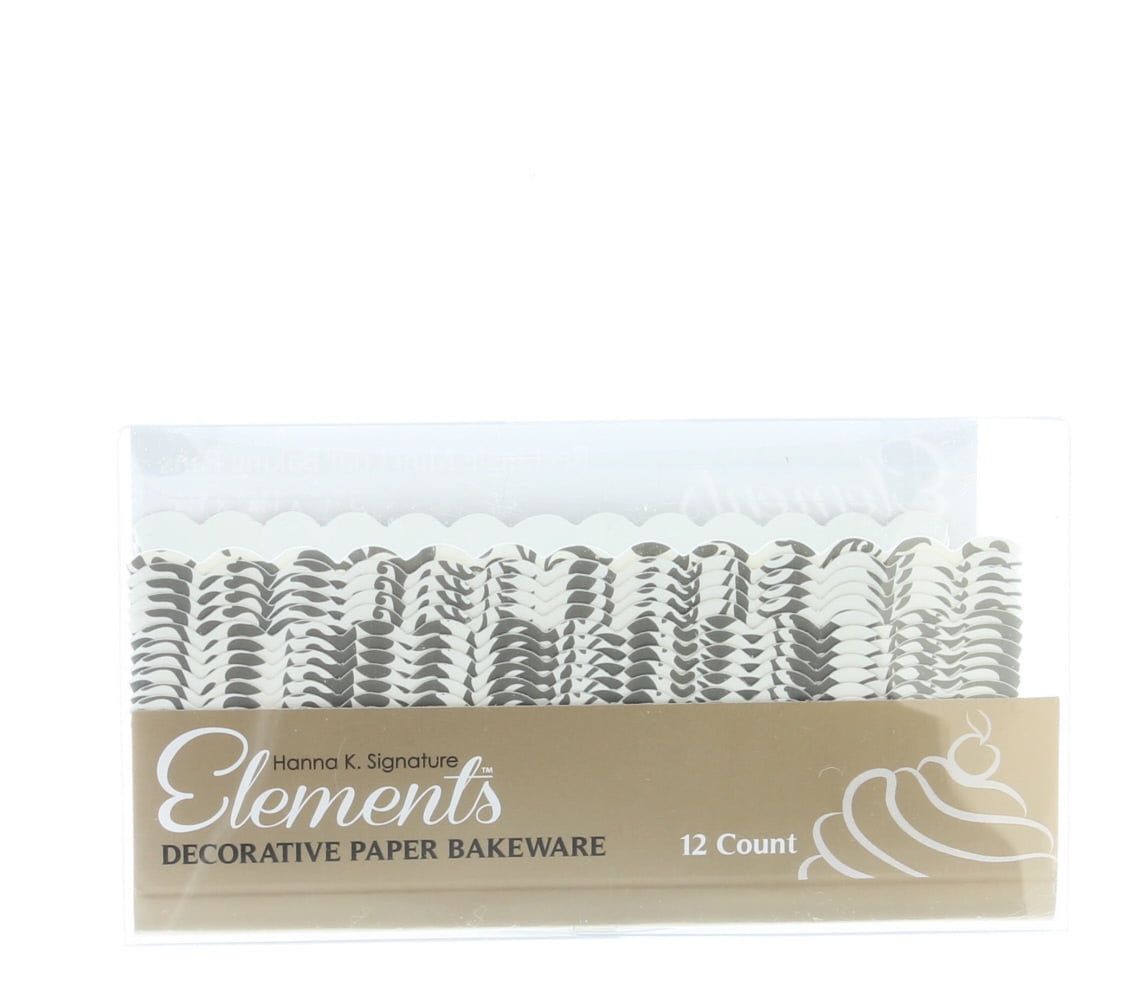 12ct Hanna K Black Mini Loaf Pans Decorative Paper Bakeware Oblong Baking Pan