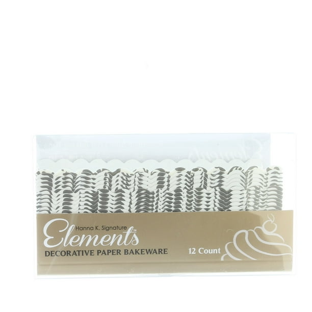 12ct Hanna K Black Mini Loaf Pans Decorative Paper Bakeware Oblong Baking Pan