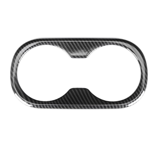 Embellecedor decorativo de taza de agua trasera de coche, textura de fibra de carbono, apto para Toyota Prius Hatchback 2019-2020