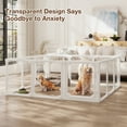 thumbnail image 6 of Clear Acrylic Dog Playpen for Small/Medium Dogs,Increased 27.8'' Puppy Play Pen Dog Fence Pet Playpen for Indoors,10Panels, 6 of 8
