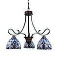 thumbnail image 4 of RADIANCE Goods Tiffany-Style Blackish Bronze 3-Light Victorian Mini-Chandelier 25" Wide, 4 of 8