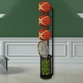 thumbnail image 3 of DOLITY Support de Rangement pour Balles, Organisateur de Sport de Garage Support de Basketball Intérieur Extérieur avec 22cmx35cmx140cm, 3 of 5