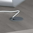 thumbnail image 4 of Pemberly Row 72W Bow Front L Shaped Desk and Chair Set in Gray - Engineered Wood, 4 of 6