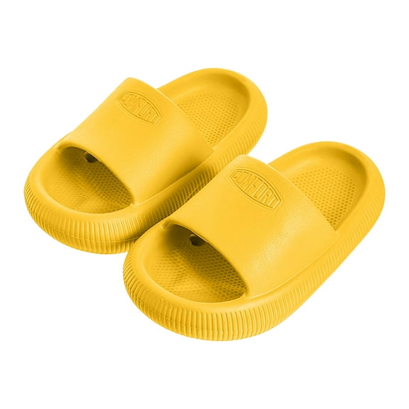 Slippers for Kids Boys Girl's Ruffle Single Band Slides Slippers PU Leather Open Toe Slip on Slippers Girls Sandals Size 1 Kids Flip Flops Size 13
