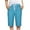 Blue, variant on KyCheLot Girls Knee Length Shorts Comfy with Pockets Drawstring Waist Casual Summer Shorts for 4-14 Years