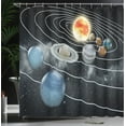 thumbnail image 4 of Ambesonne Galaxy Shower Curtain, Solar System Sun Planets, 69"Wx75"L, Black Grey, 4 of 5