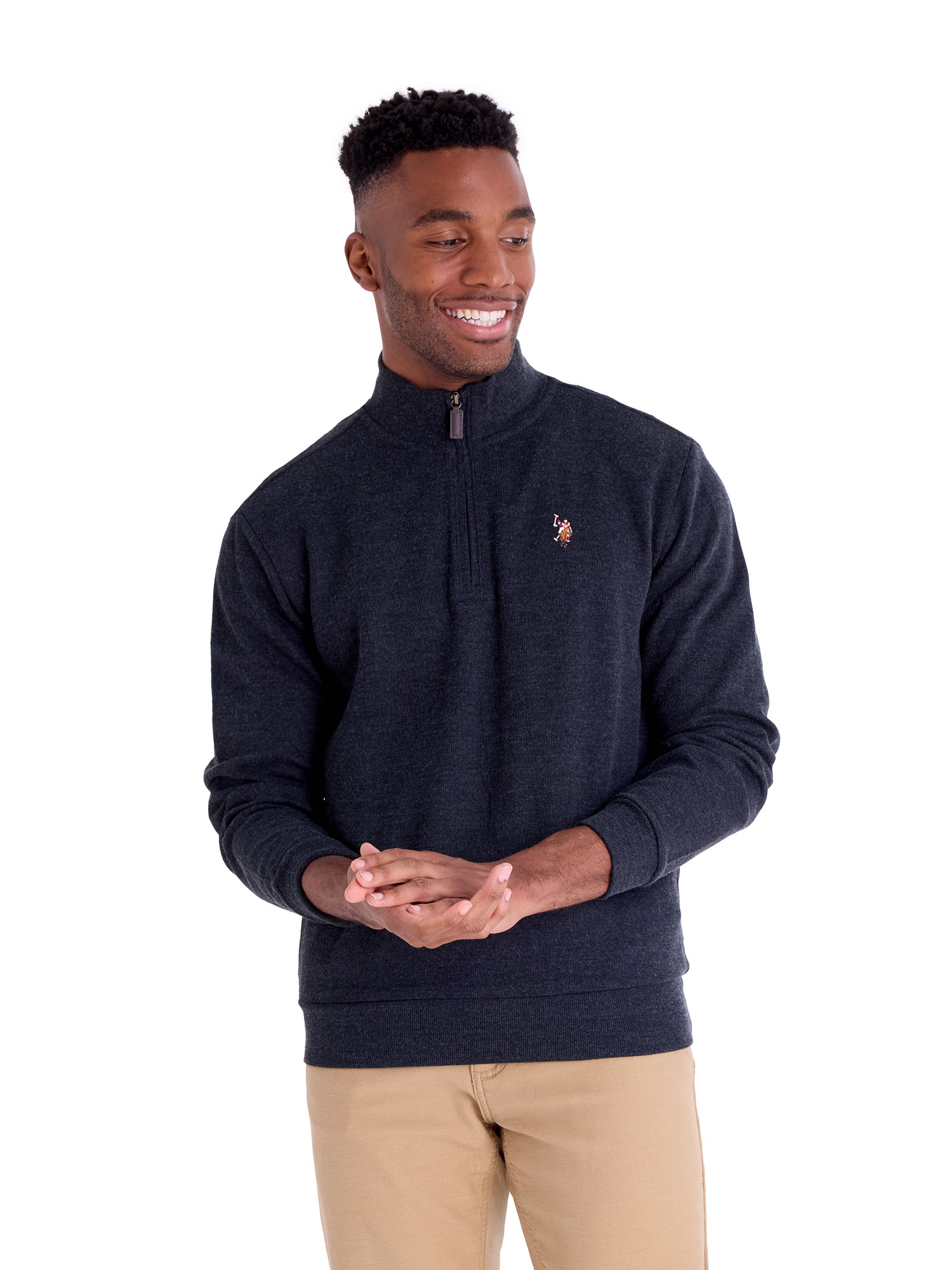 U.S. Polo Assn. Men's Quarter Zip Flatback