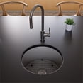 thumbnail image 3 of Pemberly Row Gray Matte Round 18" x 18" Undermount / Drop In Fireclay Prep Sink, 3 of 9