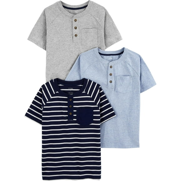 Pack de 3 camisetas Simple Joys by Carter's Baby Boys azul/gris