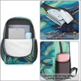 thumbnail image 4 of Blue and Gold Marble Pattern 17" Waterproof Oxford School Backpacks for Teens, S-Shape Padded Straps, for School, Travel, Hiking, Camping, 4 of 5
