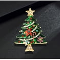 thumbnail image 5 of Rhinestone Xmas Tree Brooch Pin, Gold Plated Fashion Jewelry, 5 of 6