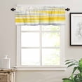 thumbnail image 2 of Yellow Grey Kitchen Valances for Windows 60x18 Inch Kitchen Curtains Valances Rod Pocket Vintage Farmhouse Abstract Oil Painting Bathroom Window Valances for Window Treatment Decor, 2 of 6