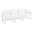 thumbnail image 2 of Luxury Commercial Living 79" White Outdoor Patio Sofa with Sunbrella Taupe Brown Cushion, 2 of 8