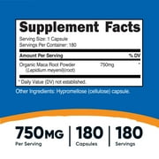 Nutricost Maca Root 750mg, 180 Capsules, 180 Servings - Vegetarian Supplement