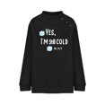 thumbnail image 4 of Savings Women's Long Sleeve Crewneck Letter Printed Side Buttons Tunic Shirts Trendy Casual Pullover Sweatshirts Black,L, 4 of 6