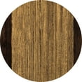 thumbnail image 1 of Ahgly Company Indoor Round Abstract Brown Modern Area Rugs, 5' Round, 1 of 4