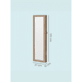 thumbnail image 3 of SONGMICS Espejo Joyero LED, 120 cm de Alto con Cerradura, Armario Joyero de Pared o Montado en la Puerta, 10 x 37 x 120 cm, Roble Tostado, 3 of 5
