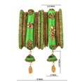 thumbnail image 2 of Efulgenz Indian Bangle Set CZ Crystal Kundan Silk Thread Tassels Bracelets Bangle Jewelry for Women Girls (Set of 18), 2 of 5