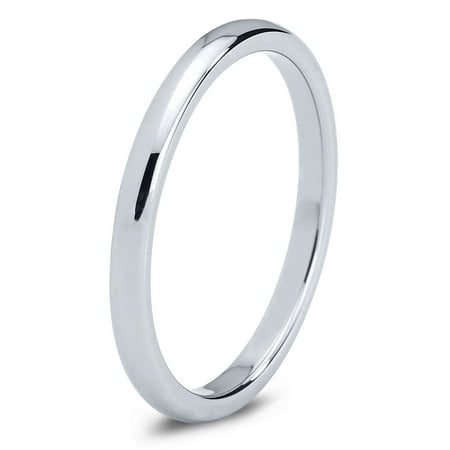 Wedding Mens Womens Ring - Tungsten Wedding Band Ring 2mm for Men Women Comfort Fit Domed Polished Lifetime Guarantee