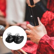 OULII 1Pair Erhu Musical Instrument Accessory Metal Fine Tuners Black Matte Finish for Reliable Tuning