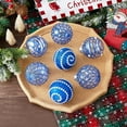 thumbnail image 4 of Hwkond Christmas Tree Decorations Clearance Hot Christmas Balls Indoor Outdoor Venue Decoration Gift Balls Christmas Tree Decoration Christmas Balls(Blue,2.76in), 4 of 5