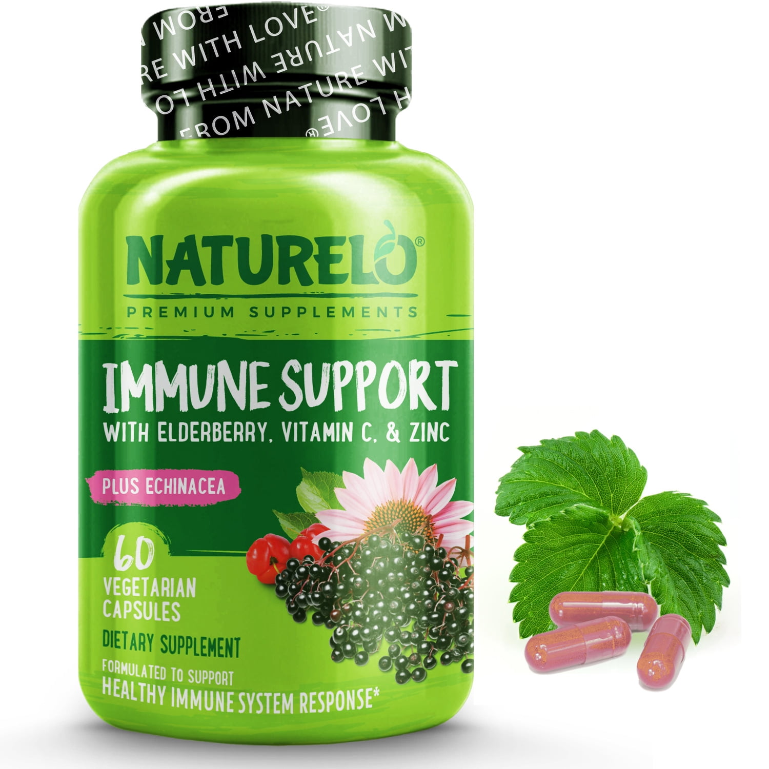 NATURELO, Immune Support With Elderberry, Vitamin C & Zinc Plus ...