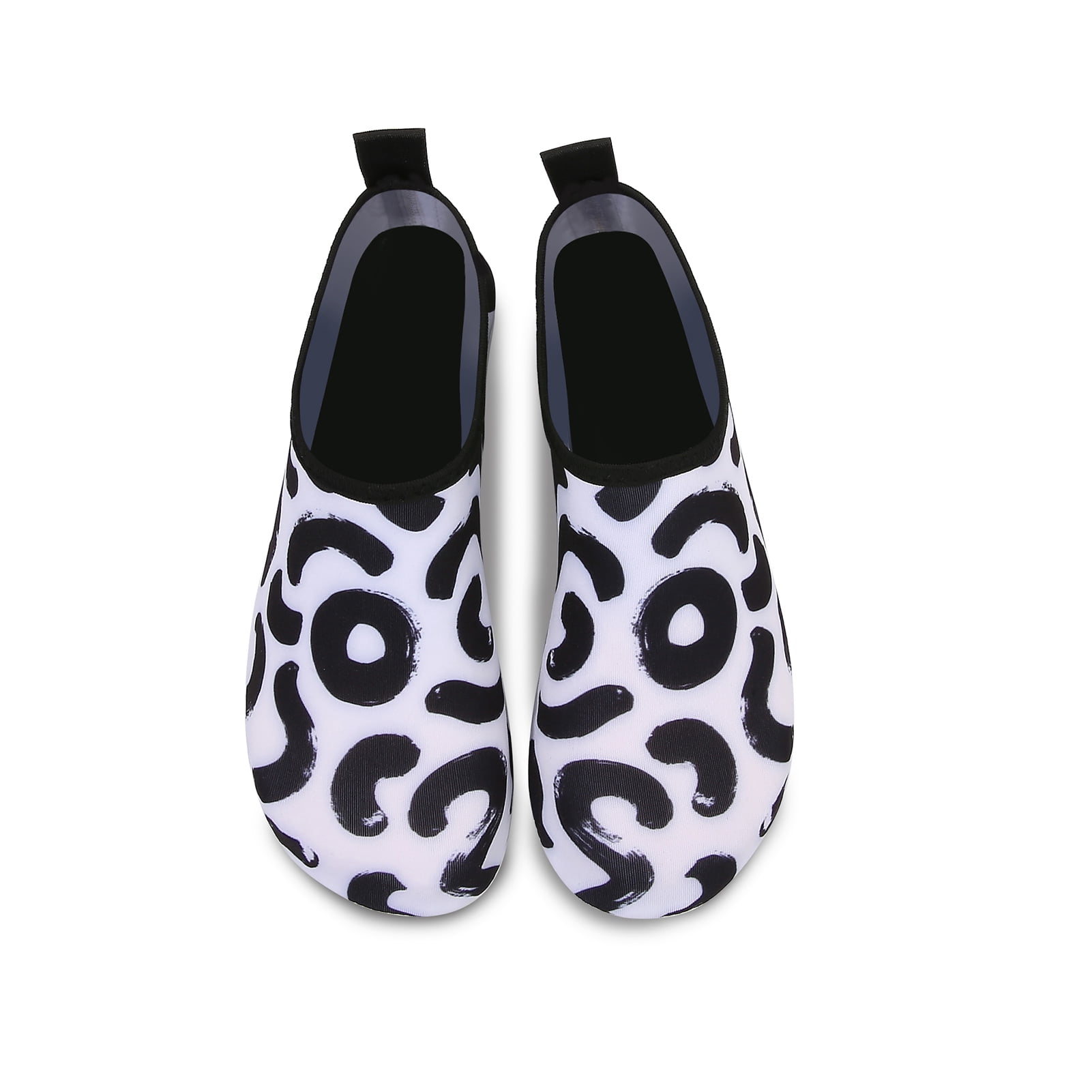 Men and Women a Slip On Barefoot Quick-Dry Beach Aqua Yoga Water Shoes (Oreo/Black White, 11.5-12.5 Men)