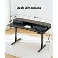 thumbnail image 4 of CHITOOMA Electric Standing Desk with Drawers, 55″ x 26″ Large Adjustable Height Computer Desk for Home Office, C-Clamp Compatible with 4 Presets, Black, 4 of 5