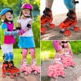 thumbnail image 5 of Kids Quad Roller Skates for Boys Girls, Adjustable Double Row Roller Skates Beginner Classic Rink Roller Skate Shoes Speed Skate Sidewalk Skates (Blue/Pink/Red), 5 of 10