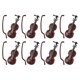 thumbnail image 2 of 8 juegos de mini violines navideños, modelo de violín, instrumento de escritorio, adorno, 2 of 5