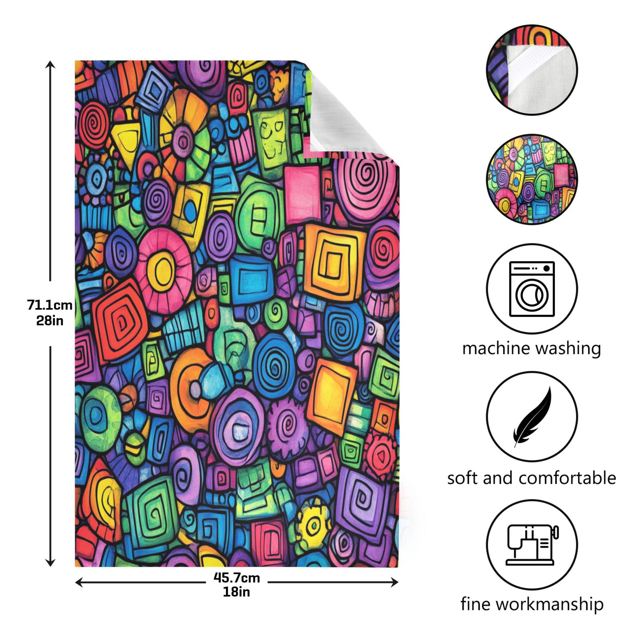 Creativity Images Kitchen Towels 6-Piece Pack Tea Towels for Kitchen Decorative Waffle Design 28x18in