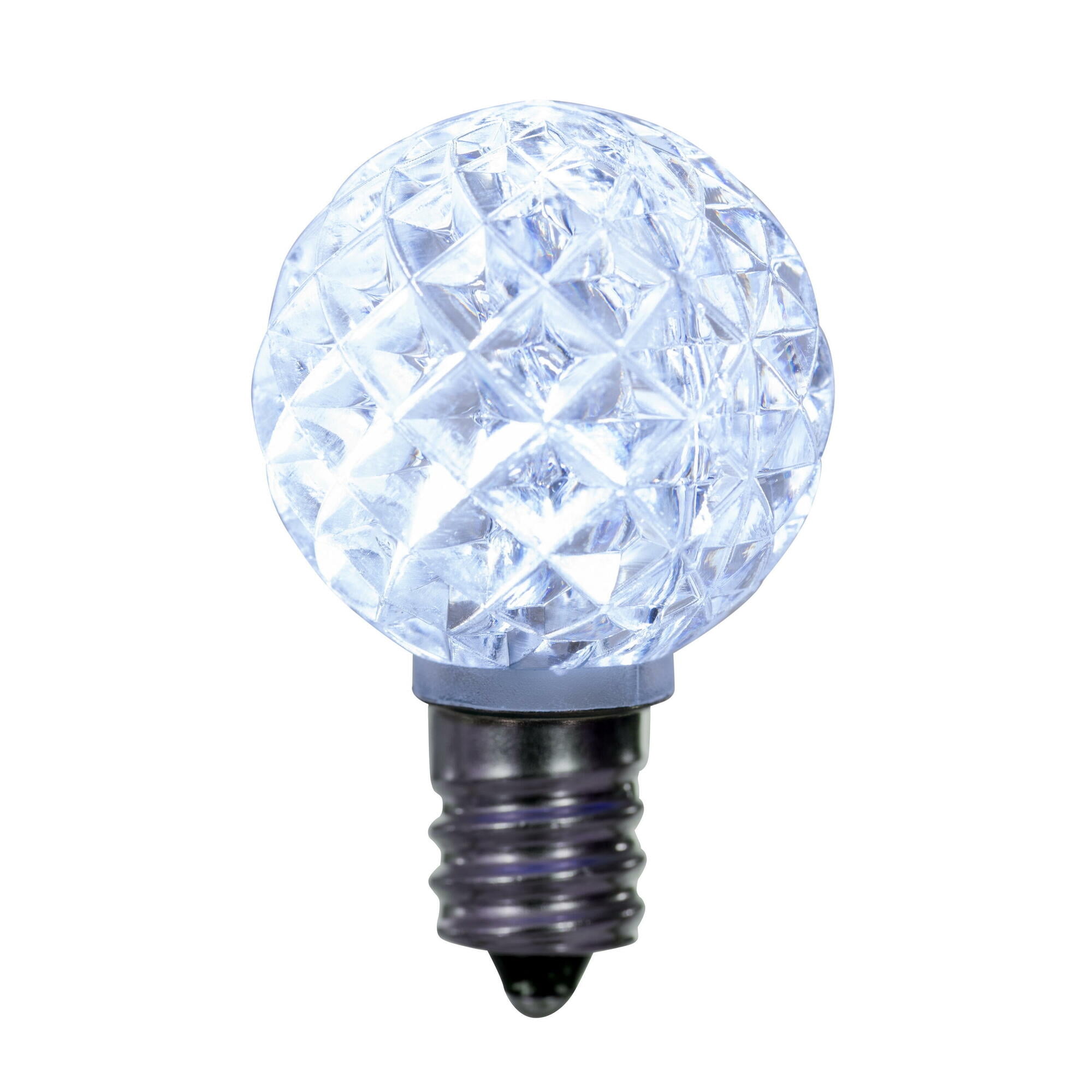 Vickerman G30 LED Cool White Bulb E12 Nickel Base 120V, 6 Watts, package of 25