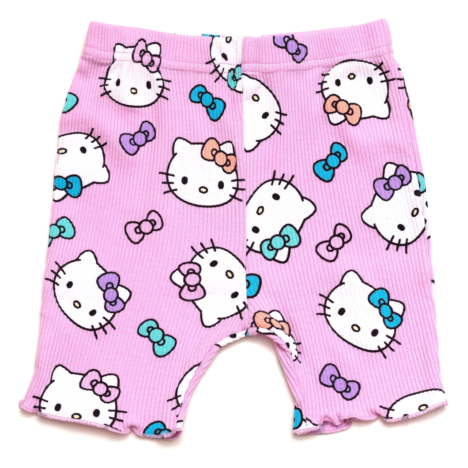 Hello Kitty Ribbed T-Shirt and Shorts Outfit Set Newborn to Little Kid